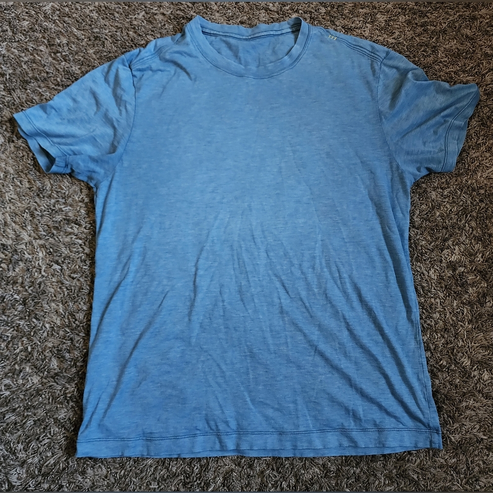 Lululemon Blue Short Sleeve Athletic Logo Shirt Men's